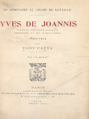 cover image of Du séminaire au champ de bataille